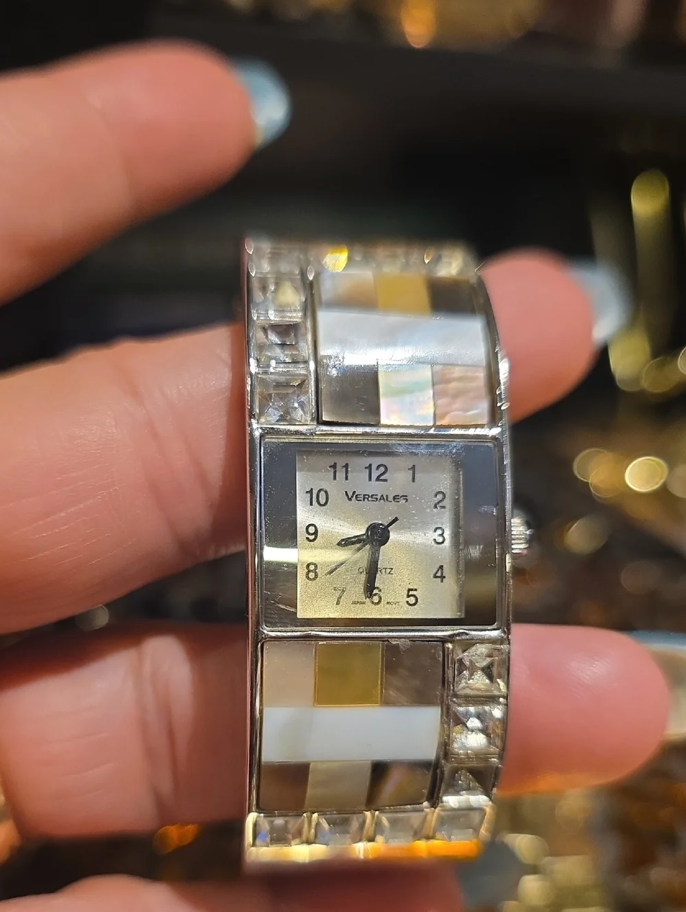 Silver-Tone Mother-of-Pearl Bracelet Watch - Silver